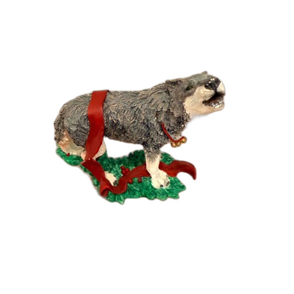 Vintage Tom Rubel WOLF - Silver Deer Christmas Animals Collection WOLF – 1990